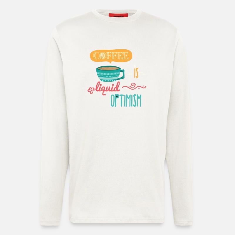 Coffee Is Liquid Optimism - Longsleeve - made by SPREAD  - OFF WHITE