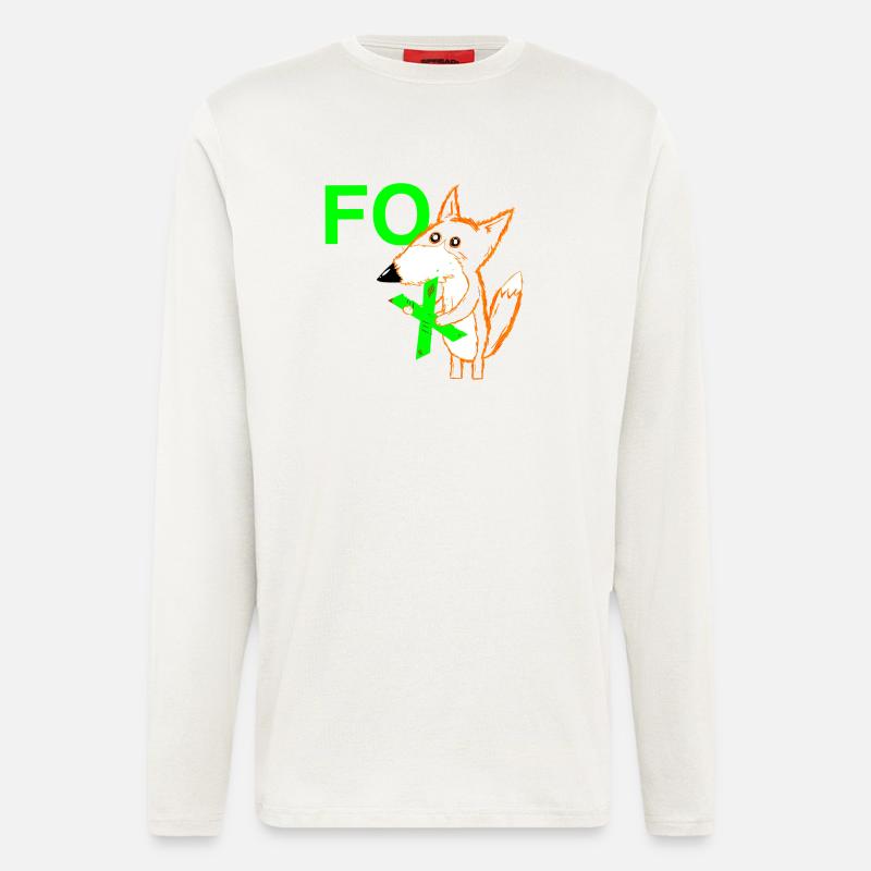 Le X dans FOX - Manches longues bio décontracté fabriqué en UE - OFF WHITE