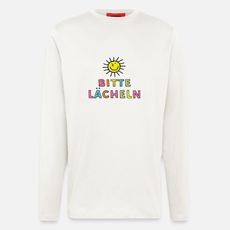 Bitte lächeln - Langarmshirt - made by SPREAD  - OFF WHITE