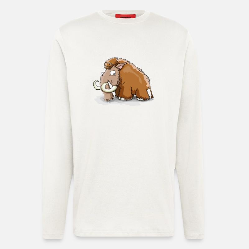 Grumpy mammoth! Gift idea - Longsleeve - made by SPREAD  - OFF WHITE