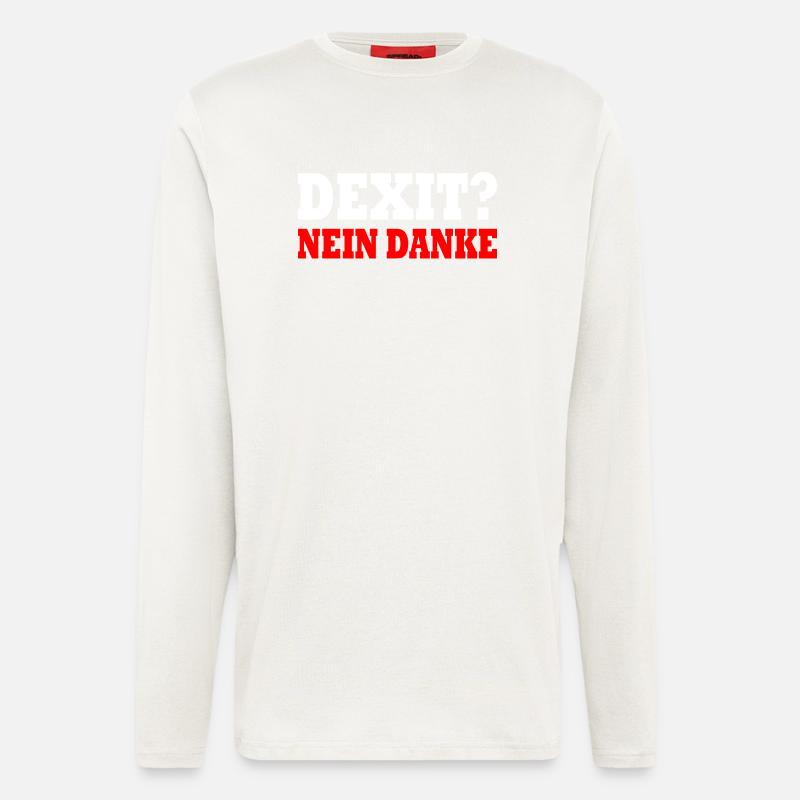 Dexit non merci - Manches longues bio décontracté fabriqué en UE - OFF WHITE