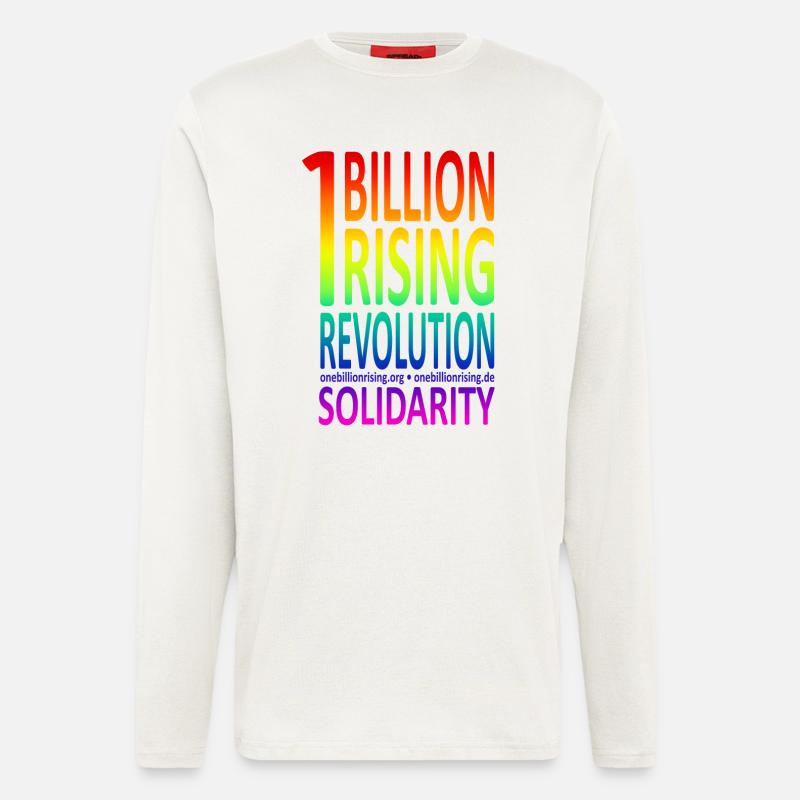 OneBillionRising Rainbow - Langarmshirt - made by SPREAD  - OFF WHITE