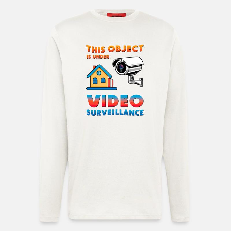 Objekt Überwachung - Langarmshirt - made by SPREAD  - OFF WHITE