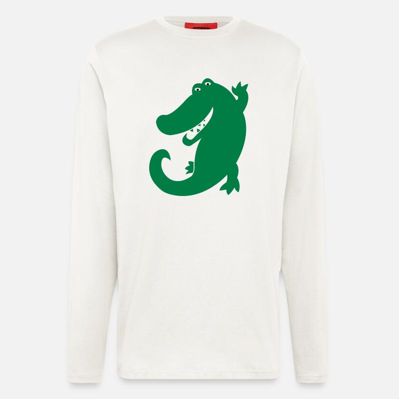 krokodil - Langarmshirt - made by SPREAD  - OFF WHITE
