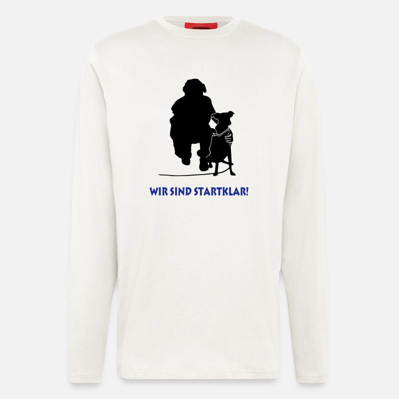 Hund am Ansatz - Langarmshirt - made by SPREAD  - OFF WHITE