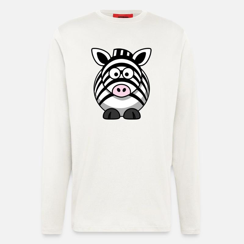Zebra Cartoon - Langarmshirt - made by SPREAD  - OFF WHITE
