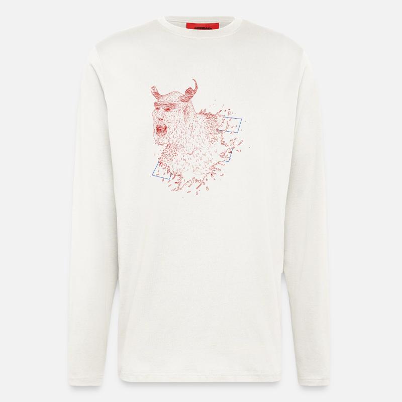 Fld.) Majo Devil Spltr-F - Langarmshirt - made by SPREAD  - OFF WHITE