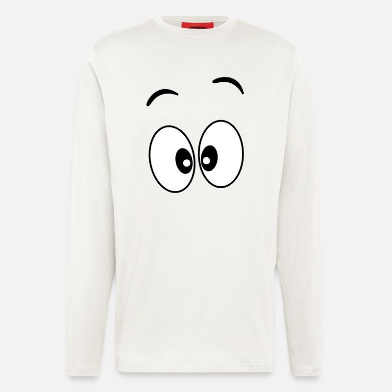 Augen _ Geschenkidee - Langarmshirt - made by SPREAD  - OFF WHITE