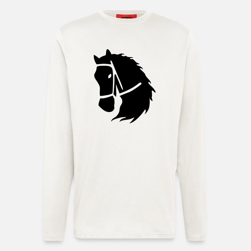pferde - Langarmshirt - made by SPREAD - OFF WHITE