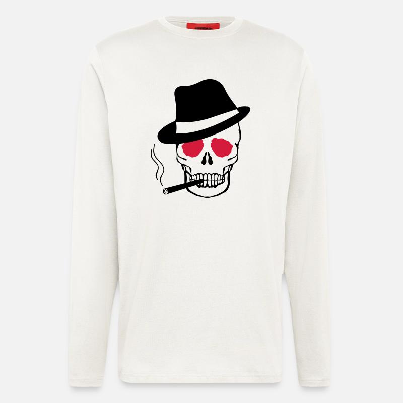 gangster_skull_02 - Langarmshirt - made by SPREAD  - OFF WHITE