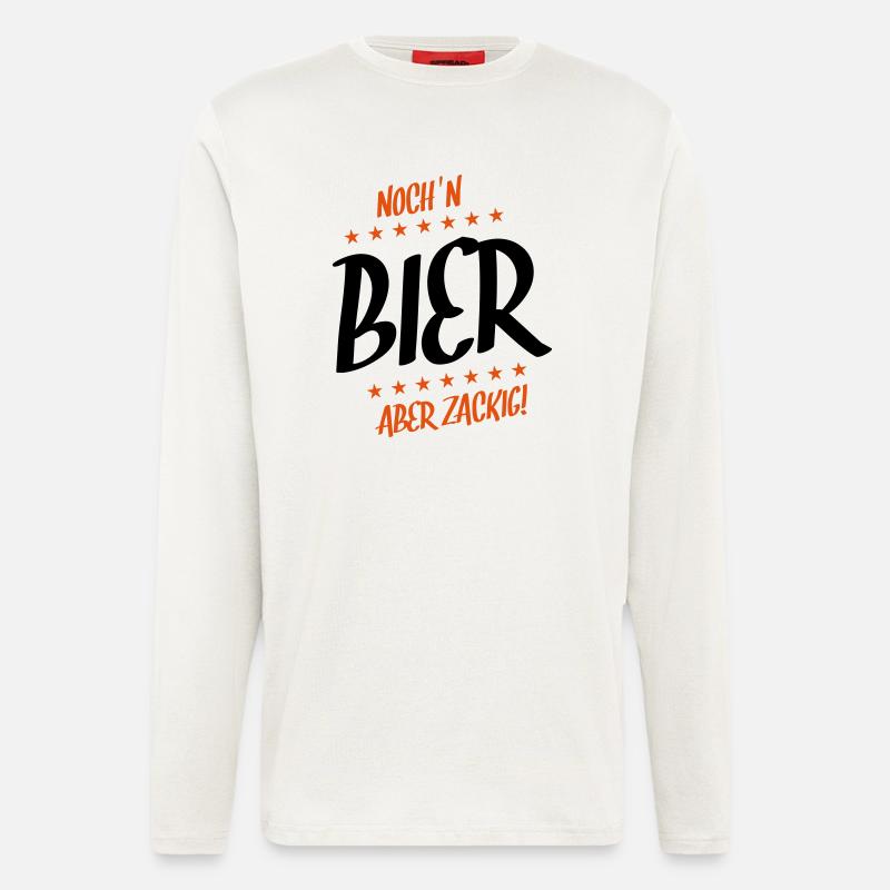 noch ein bier zackig - Langarmshirt - made by SPREAD  - OFF WHITE