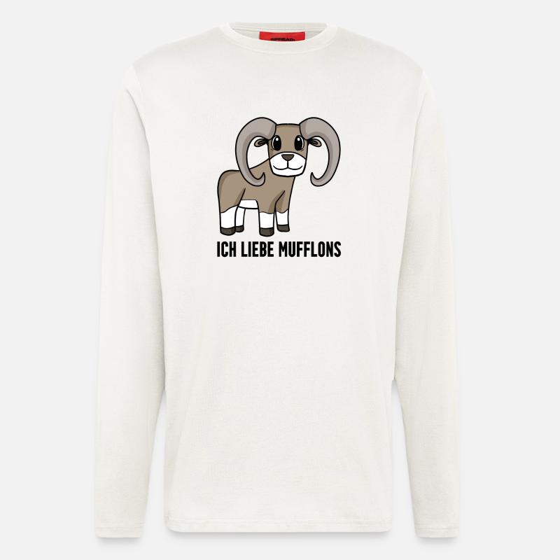 Mufflon Wildschaf - Langarmshirt - made by SPREAD  - OFF WHITE