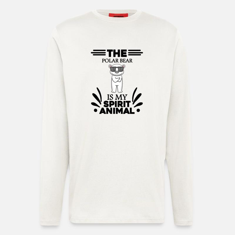 Eisbär Polarbär Bär - Langarmshirt - made by SPREAD  - OFF WHITE