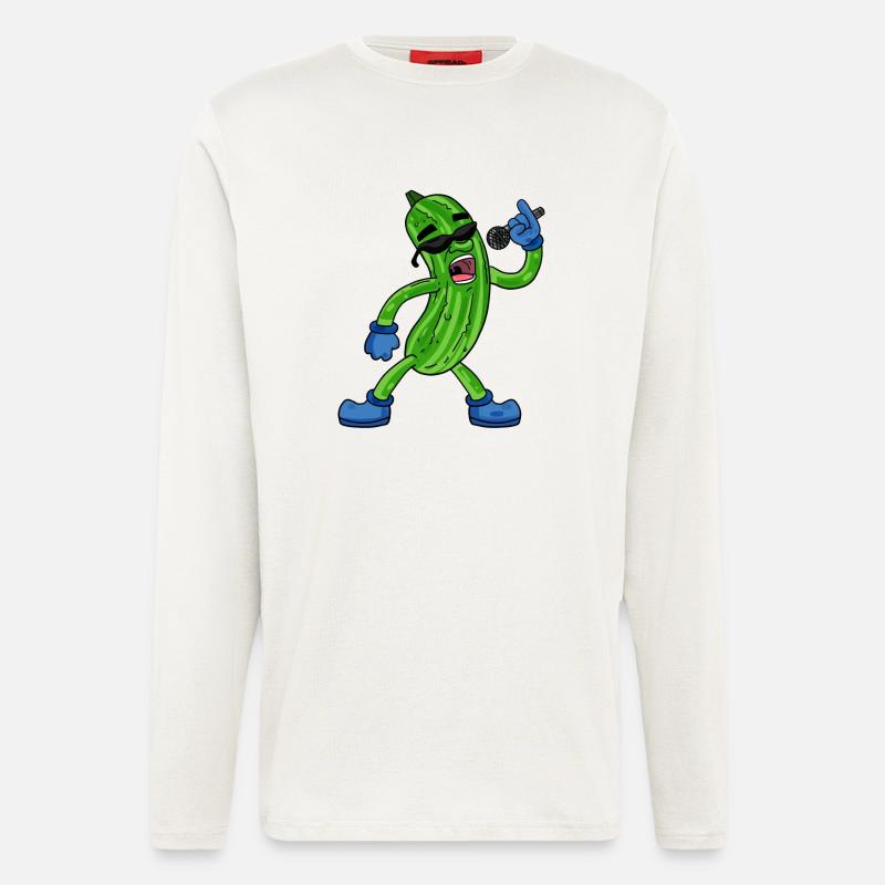 Gurke Gemüse Geschenk - Langarmshirt - made by SPREAD  - OFF WHITE