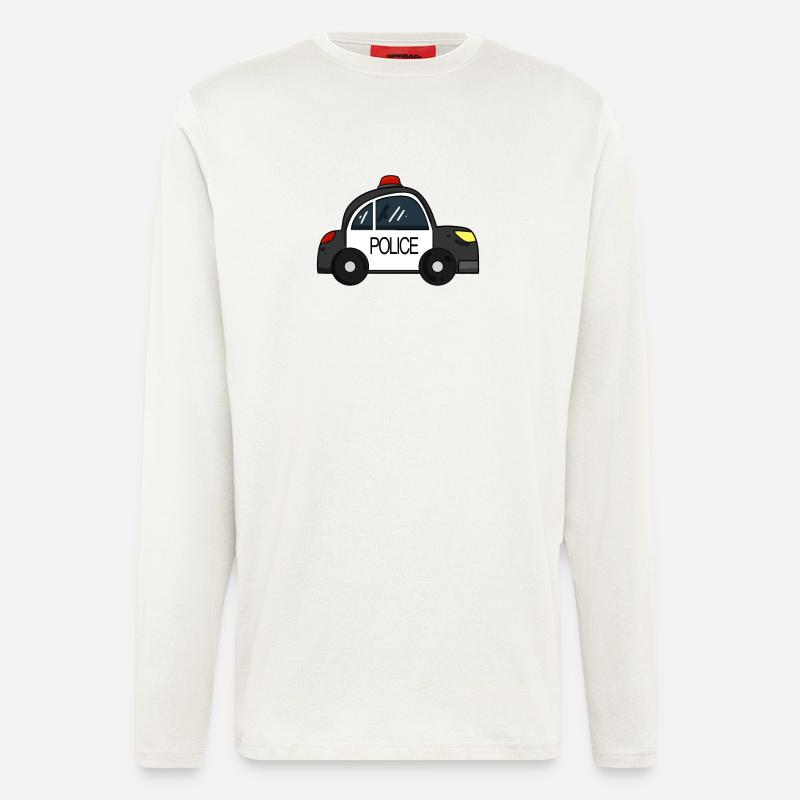 Polizei Auto - Langarmshirt - made by SPREAD  - OFF WHITE