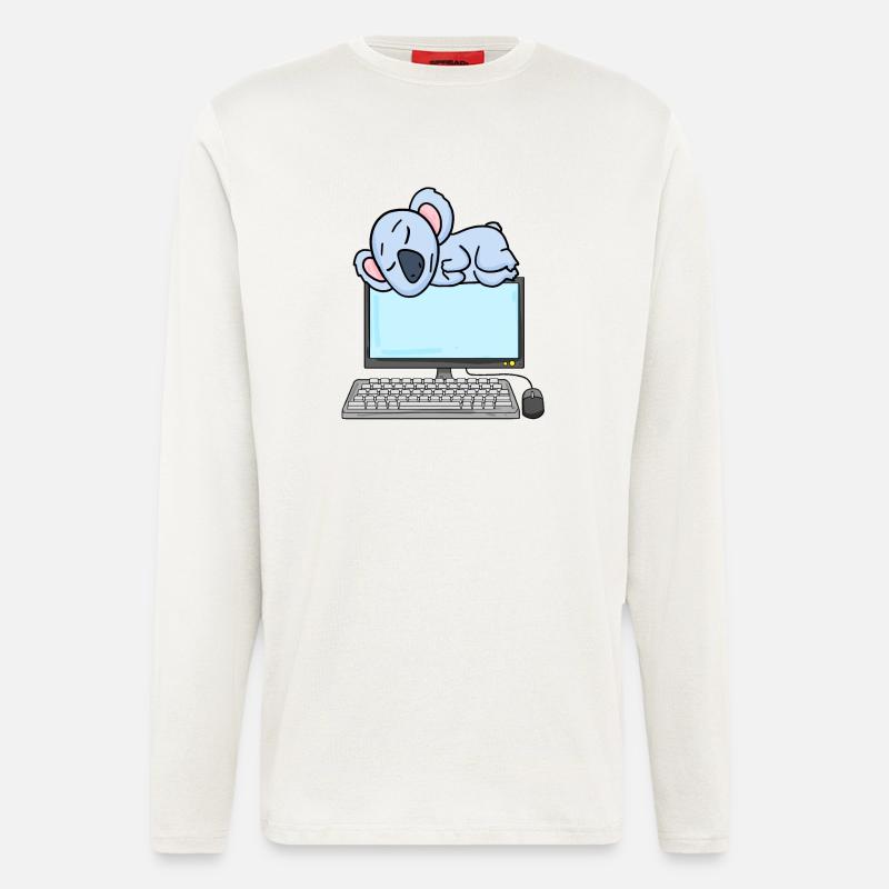 Koala Computer Nerd Programmierer Geschenk - Langarmshirt - made by SPREAD  - OFF WHITE