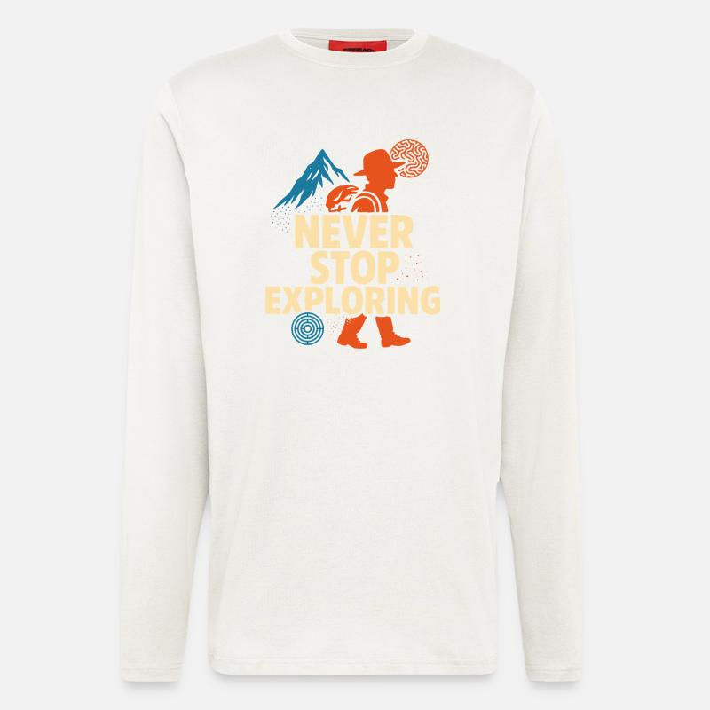 Never Stop Exploring Design - Longsleeve - made by SPREAD - OFF WHITE