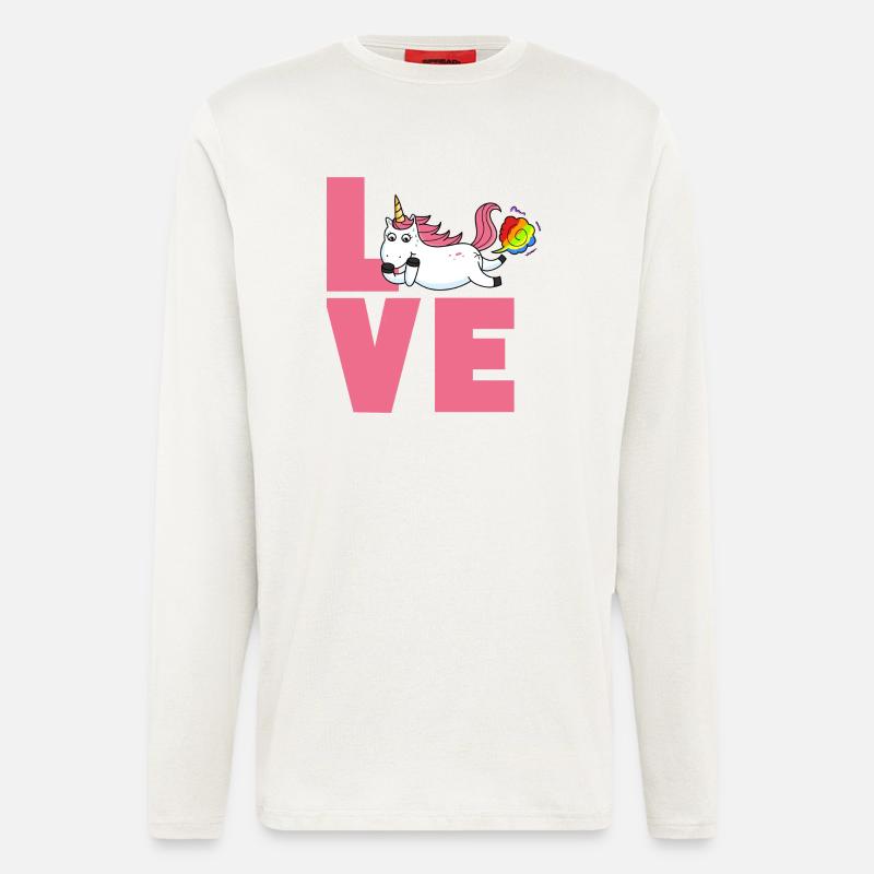 Love Einhorn - Langarmshirt - made by SPREAD  - OFF WHITE