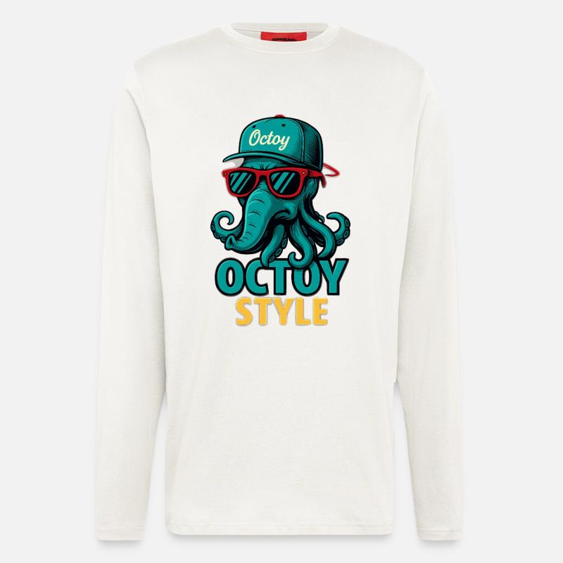 Octoy Style Octopus Retro Cap - Longsleeve - made by SPREAD  - OFF WHITE