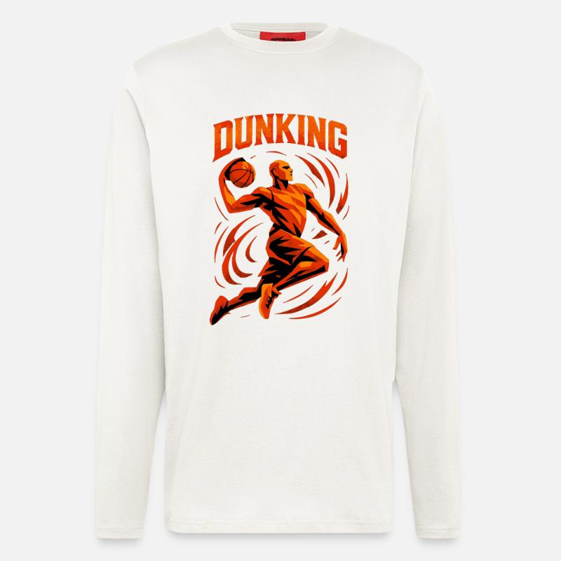 Basketball Dunk Wurf Spieler Dunking Geschenk - Langarmshirt - made by SPREAD - OFF WHITE