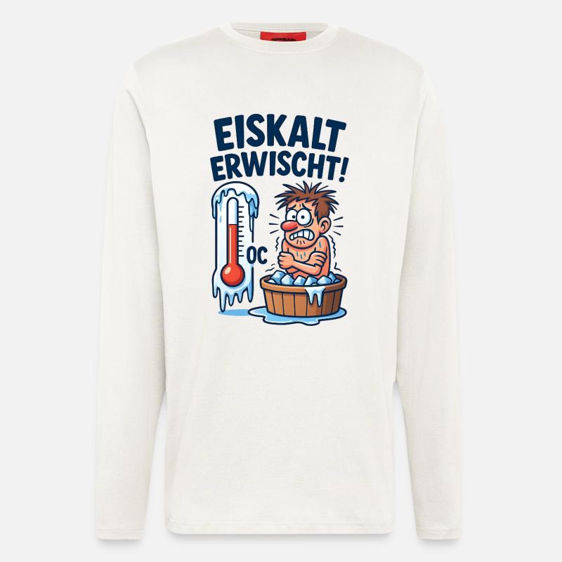 Eiskalt Erwischt Eisbaden  - Langarmshirt - made by SPREAD  - OFF WHITE