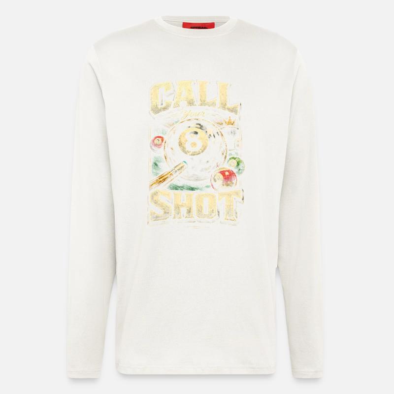 8-Ball Billard Call Your Shot - Langarmshirt - made by SPREAD  - OFF WHITE