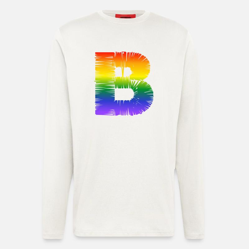 rainbow B - Langarmshirt - made by SPREAD  - OFF WHITE