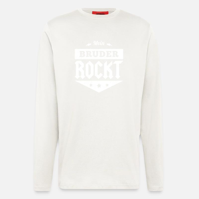Mein Bruder Rockt - Langarmshirt - made by SPREAD  - OFF WHITE