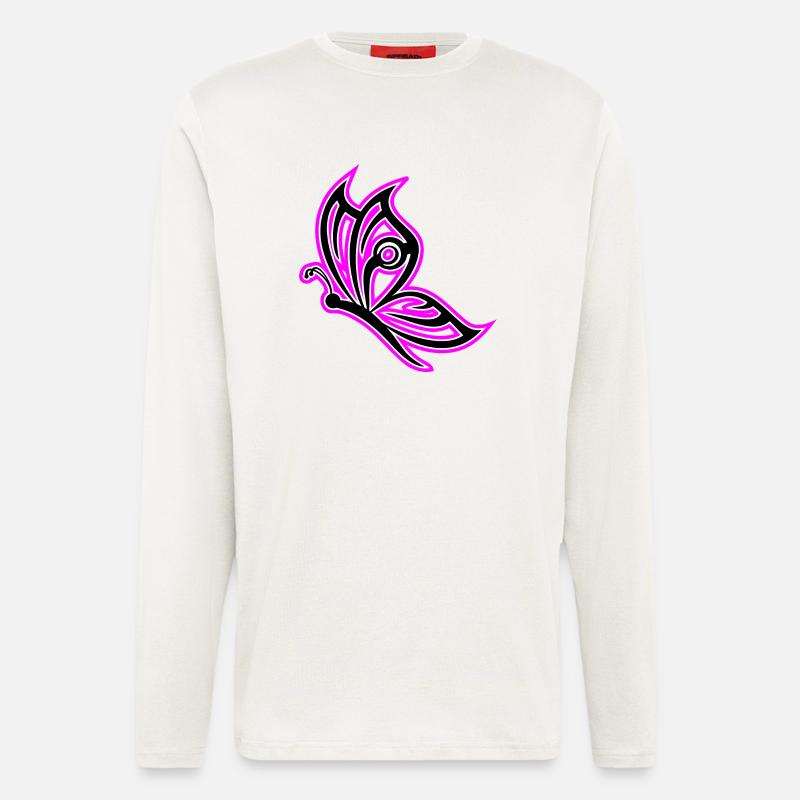 Butterfly Pink - Longsleeve - made by SPREAD  - OFF WHITE