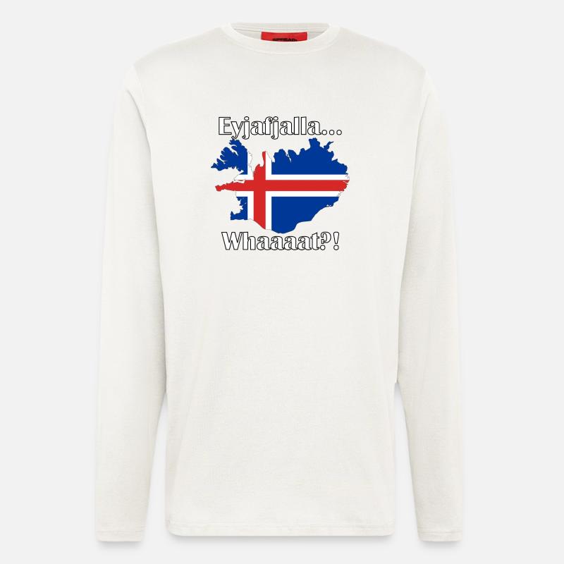 Eyjafjalla...What - Langarmshirt - made by SPREAD  - OFF WHITE