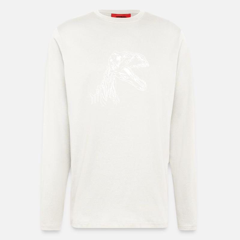 Dinosaur skeleton illustration - Longsleeve - made by SPREAD  - OFF WHITE