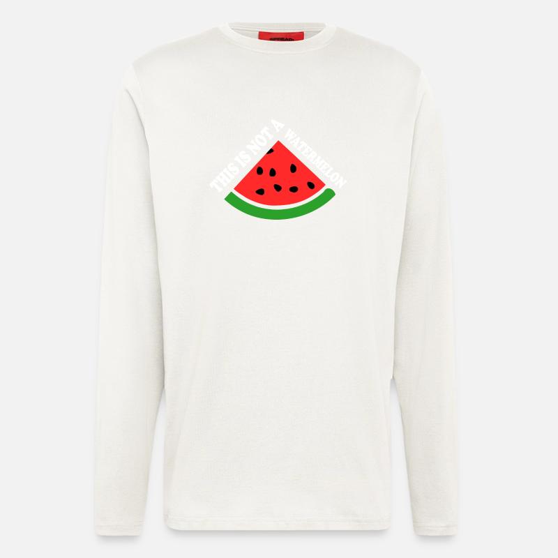THIS IS NOT A WATERMELON - Manches longues bio décontracté fabriqué en UE - OFF WHITE