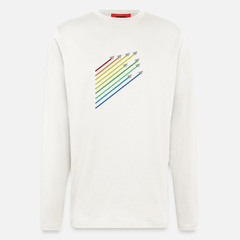 rainbow paper plane flight - Longsleeve - made by SPREAD  - OFF WHITE