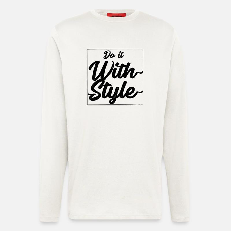 Tun Sie es mit Stil - Langarmshirt - made by SPREAD - OFF WHITE