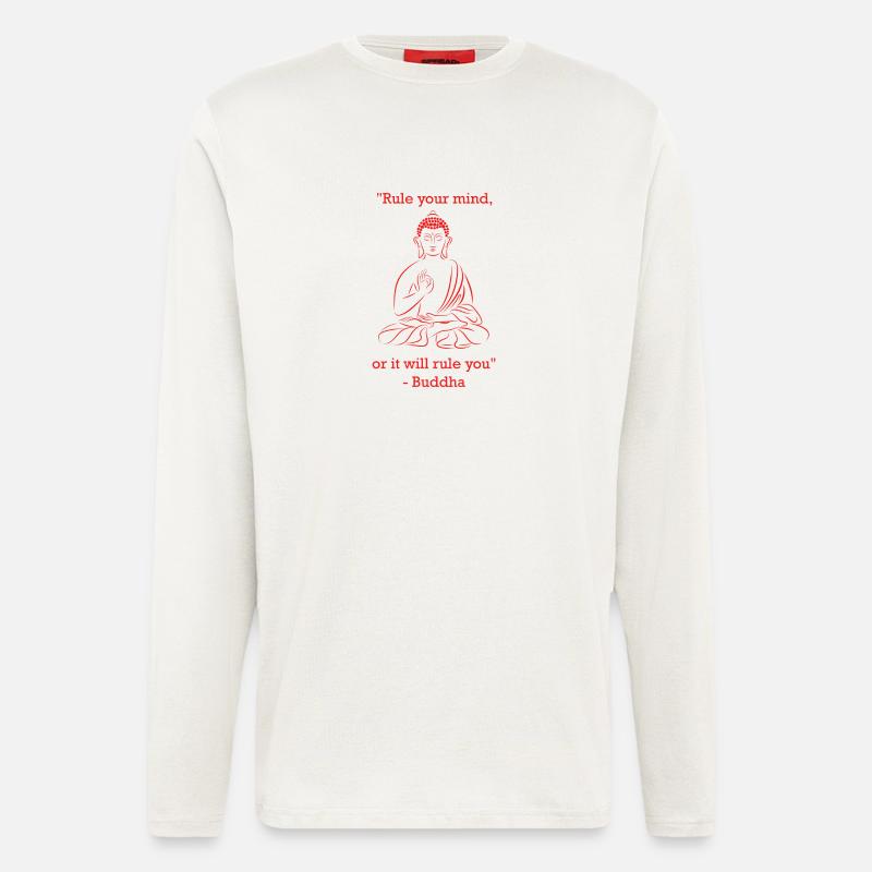 Buddha - "Verstand" - Langarmshirt - made by SPREAD - OFF WHITE
