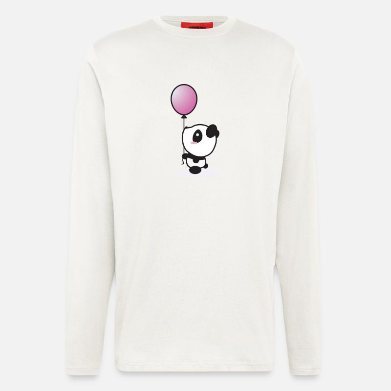 panda with baloon - Longsleeve - made by SPREAD  - OFF WHITE