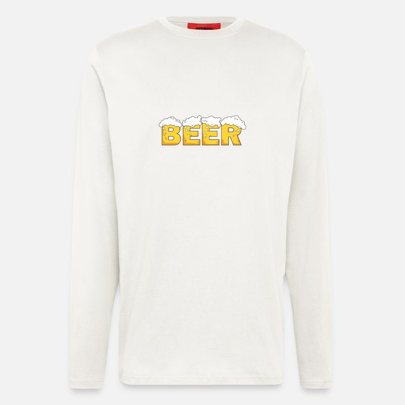 Bier - Langarmshirt - made by SPREAD  - OFF WHITE