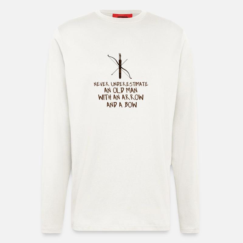 Archery Archer Hobby Gift Arrow - Longsleeve - made by SPREAD  - OFF WHITE
