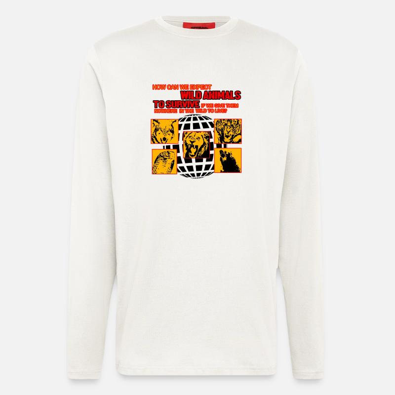 Wild Animals to Survive! - Longsleeve - made by SPREAD  - OFF WHITE
