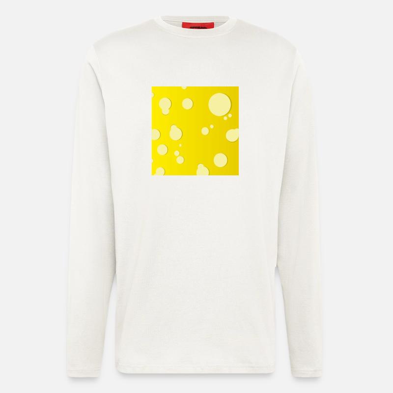Käse Quadrat - Langarmshirt - made by SPREAD  - OFF WHITE