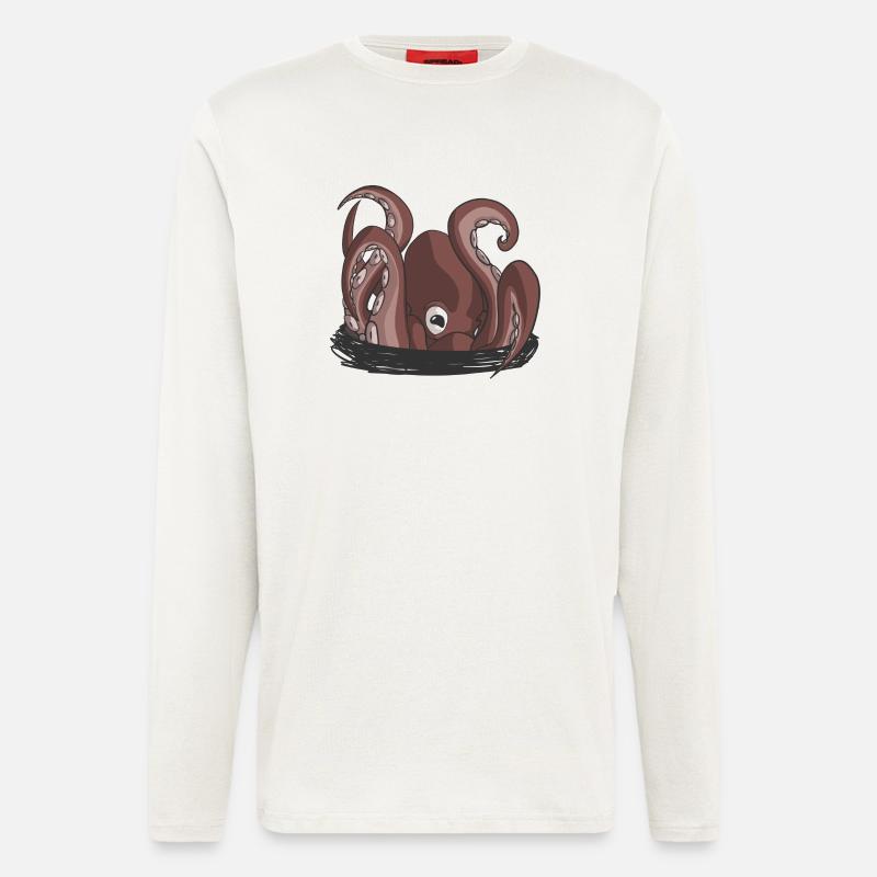 The dawn of the octopus - Longsleeve - made by SPREAD  - OFF WHITE