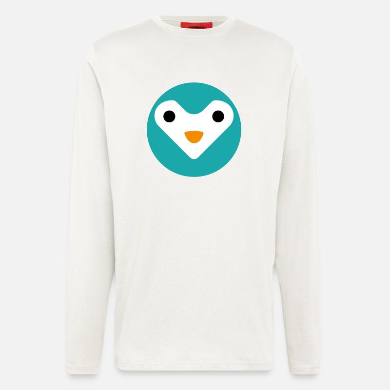 Minimalistische süße Eule - Langarmshirt - made by SPREAD  - OFF WHITE