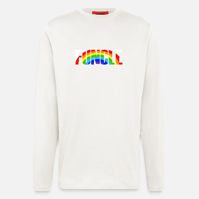 Cool Funcle Rainbow Uncle Gift - Langarmshirt - made by SPREAD  - OFF WHITE