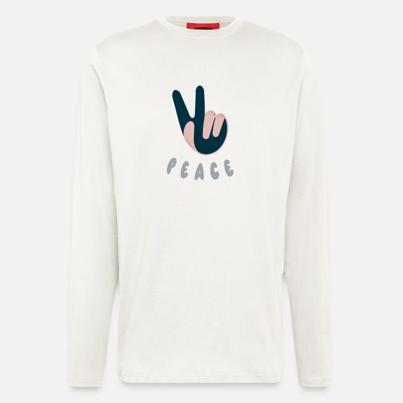 peace - Langarmshirt - made by SPREAD  - OFF WHITE