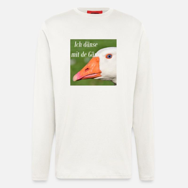 Ich dänse mit de Gänse - Langarmshirt - made by SPREAD - OFF WHITE