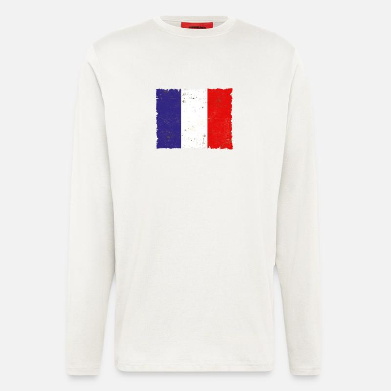 Frankreich - Langarmshirt - made by SPREAD  - OFF WHITE