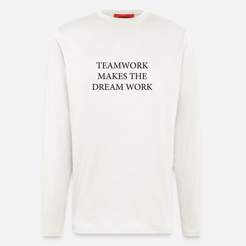Teamwork Dream Work - Langarmshirt - made by SPREAD  - OFF WHITE