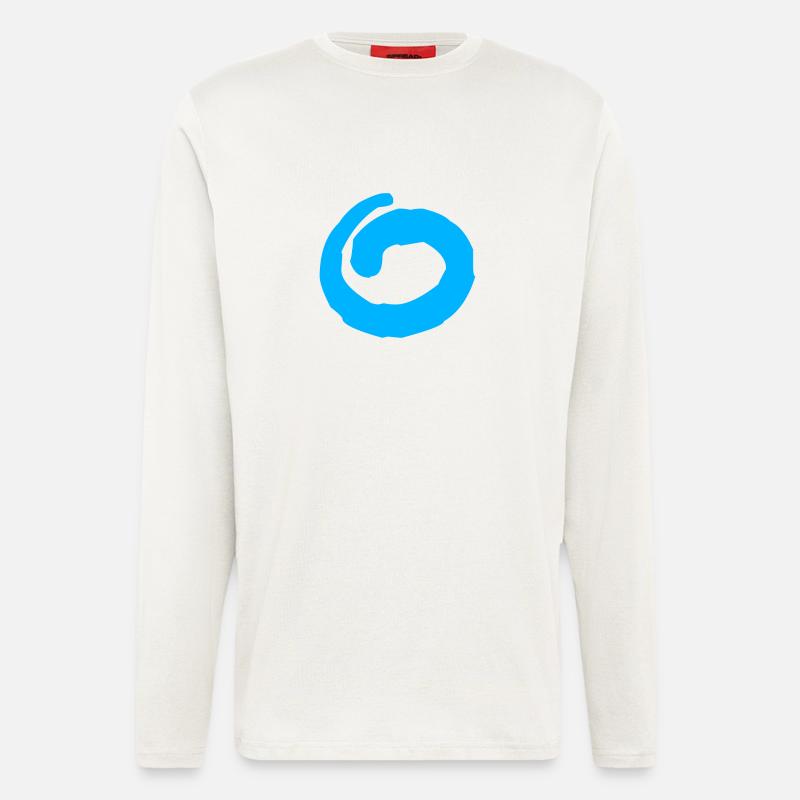 Stylischer Kreis (Blau) - Langarmshirt - made by SPREAD  - OFF WHITE