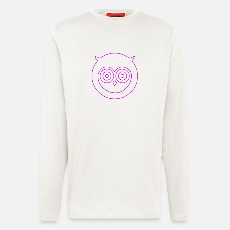 Eule mit großen Augen - Langarmshirt - made by SPREAD  - OFF WHITE