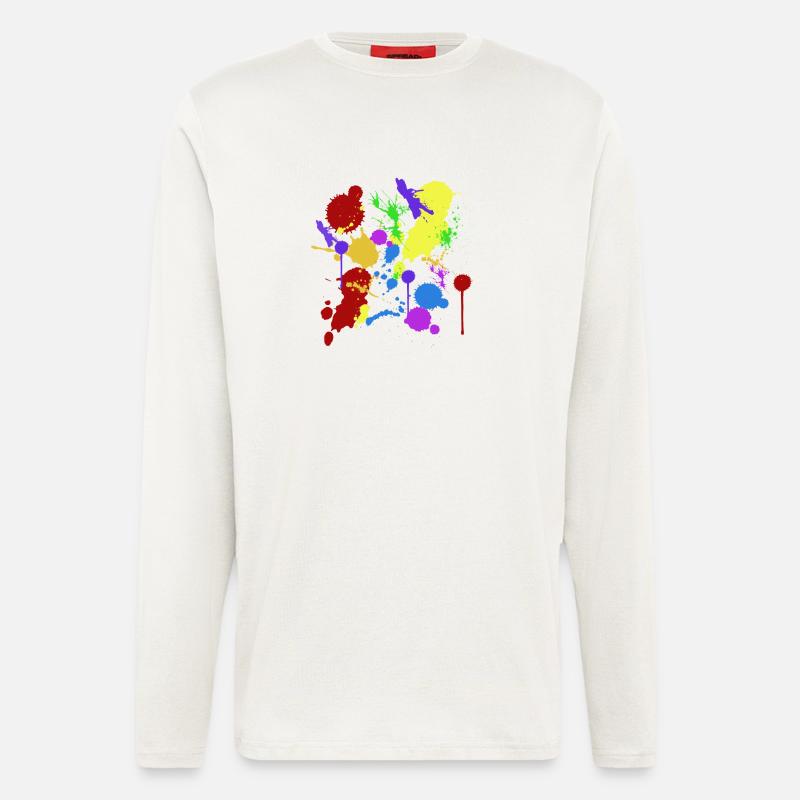 Farbflecken - Langarmshirt - made by SPREAD  - OFF WHITE